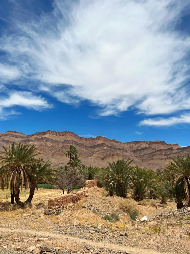 Paisaje de la ruta hacia Zagora marruecos